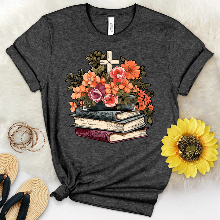 Books & Faith Heathered Tee