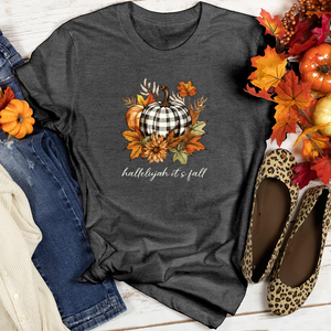 Hallelujah its Fall Heathered Tee