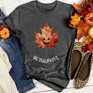 Be Thankful Leaf Heathered Tee