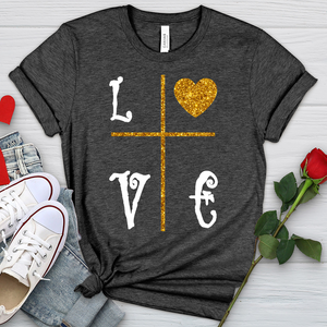 Love Cross Heathered Tee