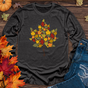 Thankful Leaf Stem Long Sleeve Tee