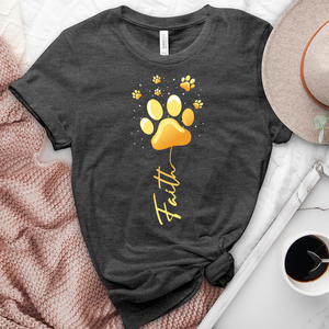 Faith paw flower stem heathered tee