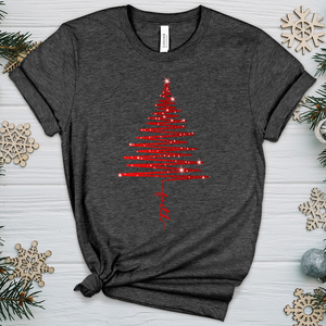 Red Shining Faith Tree Heathered Tee