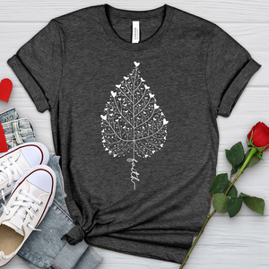 Faith Heart Leaf Heathered Tee