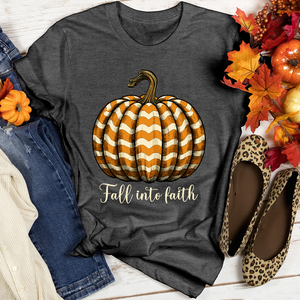 Fall Into Faith Pumpkin Heathered Tee