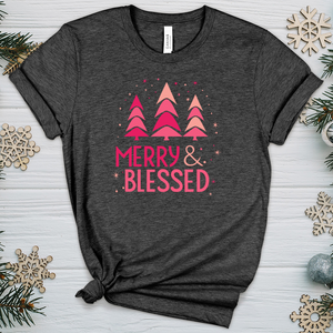 Merry Blessed Tree Heathered Tee