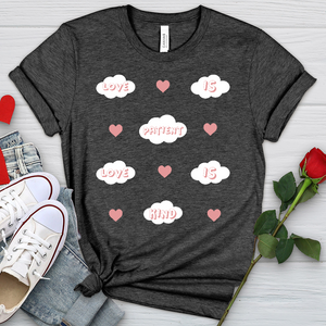 Love Is Patient Clouds Heathered Tee