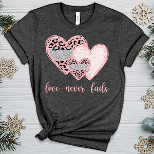 Love Never Fails V7 Heathered Tee