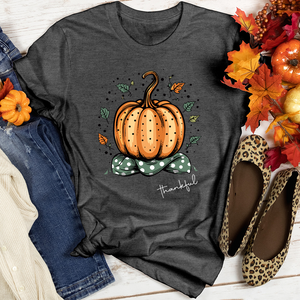 Cozy Dot Pumpkin Vibes Heathered Tee