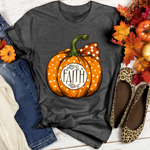 Faith Autumn Pumpkin Heathered Tee