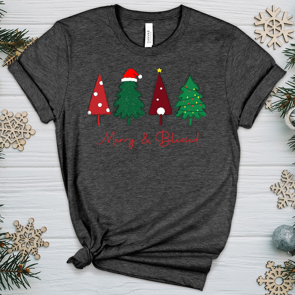 Merry & Blessed Christmas Heathered Tee