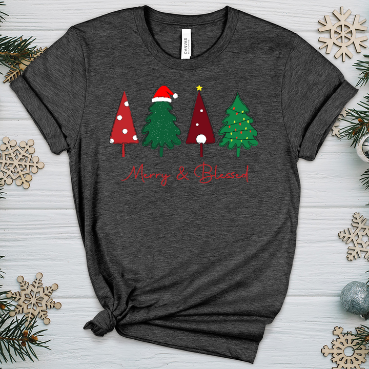 Merry & Blessed Christmas Heathered Tee