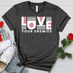 Love Your Enemies Graphic Heathered Tee