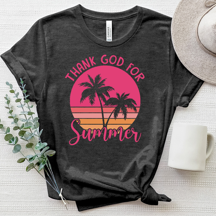 Thank God For Summer Heathered Tee