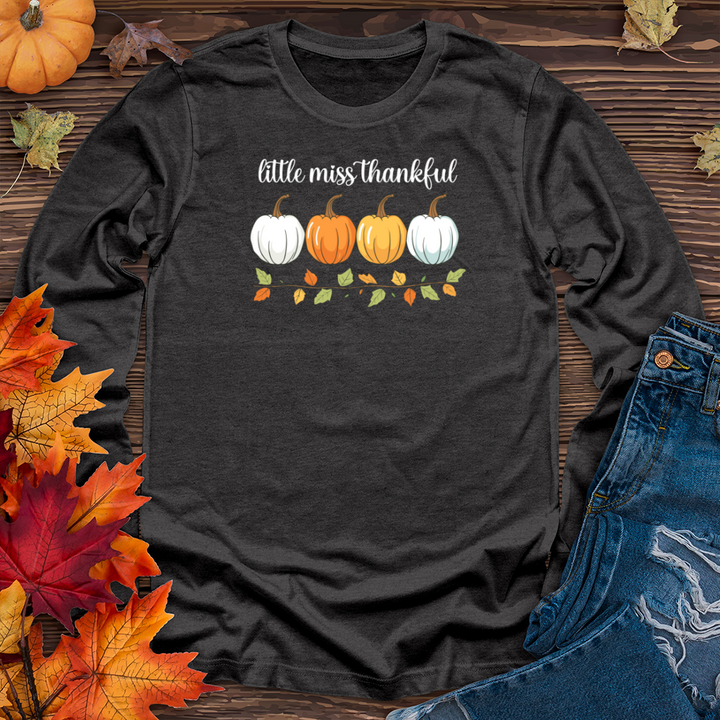 Etsy Style Orange Pastel Pumpkin Trio Long Sleeve Tee