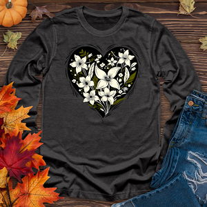 Heart shape flower Long Sleeve Tee