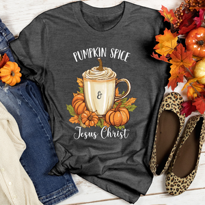 Autumn Latte Pumpkin Heathered Tee