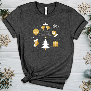 Golden Christmas Heathered Tee