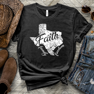 Faith Family Freedom Heathered Tee