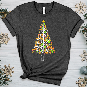 Faith Christmas Tree Heathered Tee