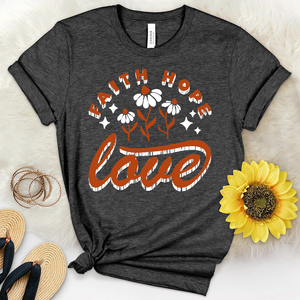 Faith Hope Love Groovy Heathered Tee