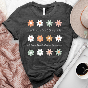 Mothers Plant Boho Flowers Heathered Tee