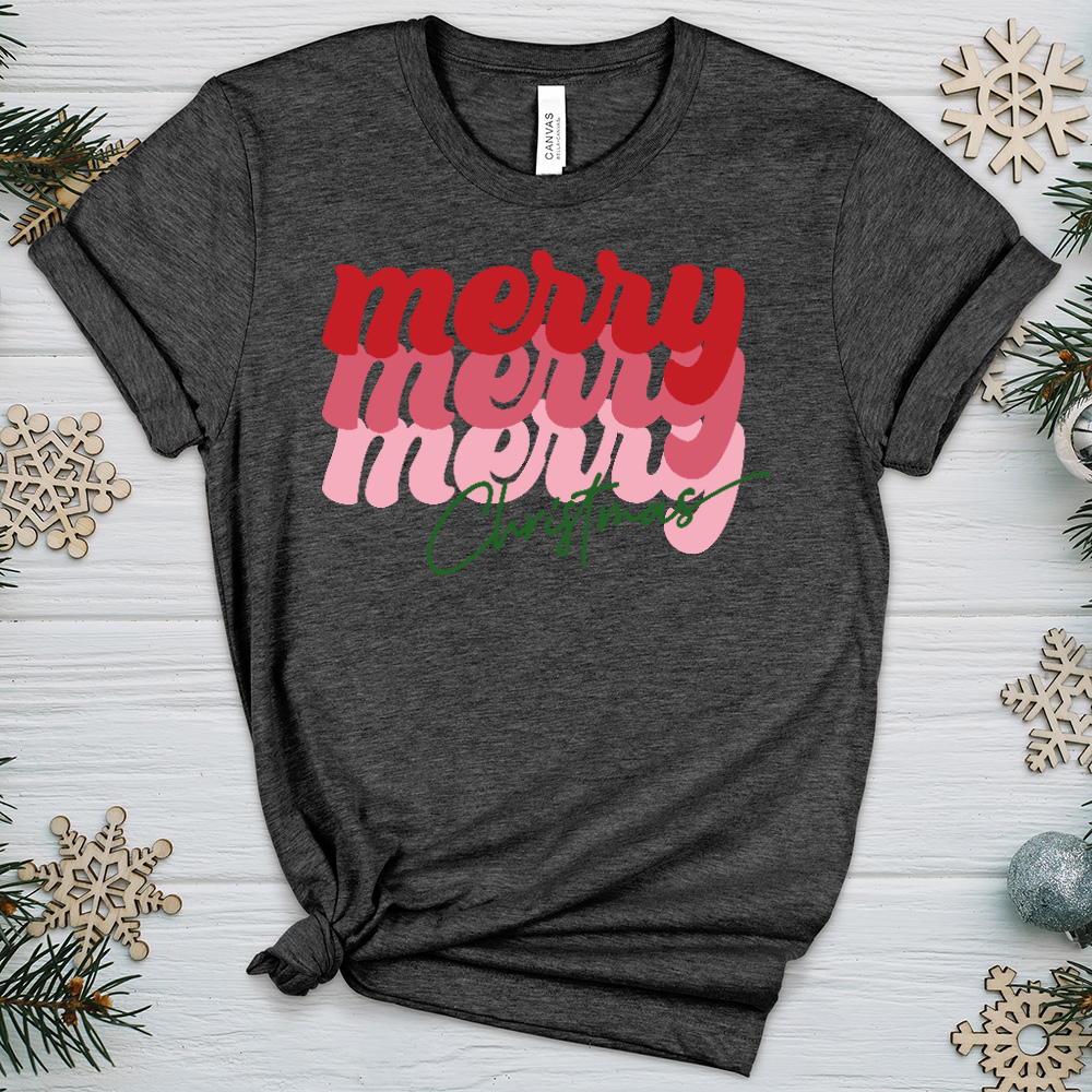 Merry Merry Merry Heathered Tee