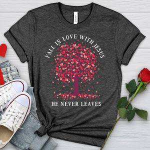 Fall In Love With Jesus Heathered Tee