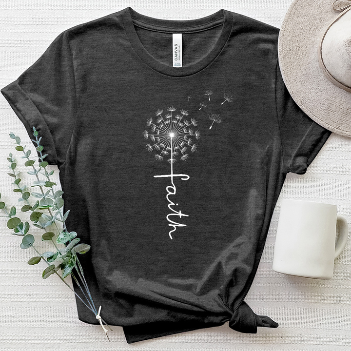 Faith Dandelion Art Heathered Tee
