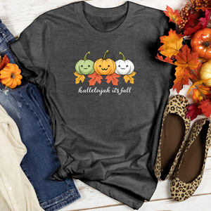 Pastel Pumpkin Trio Heathered Tee