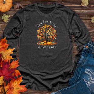 Vintage Floral Pumpkin Tree Long Sleeve Tee