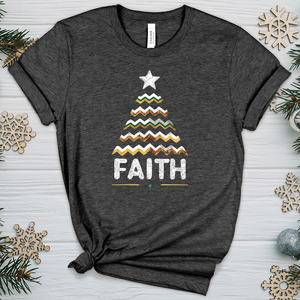 Faith Christmas Tree Heathered Tee