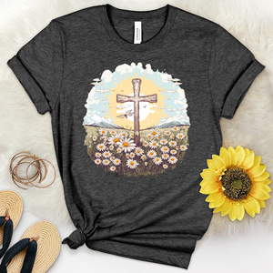 Scenic Daisy Cross Art Heathered Tee