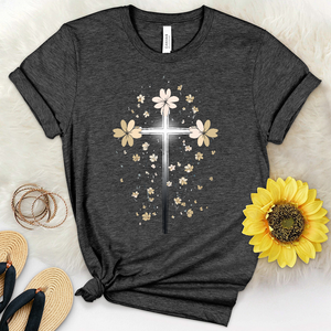 Glowing Cross Heathered Tee