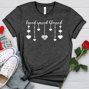 Love Saved Blessed Heathered Tee