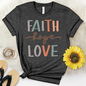 Faith Hope Love Spectrum Heathered Tee