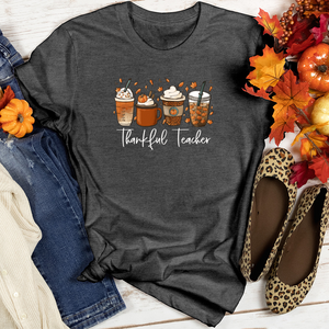 Thankful Teacher Heathered Tee