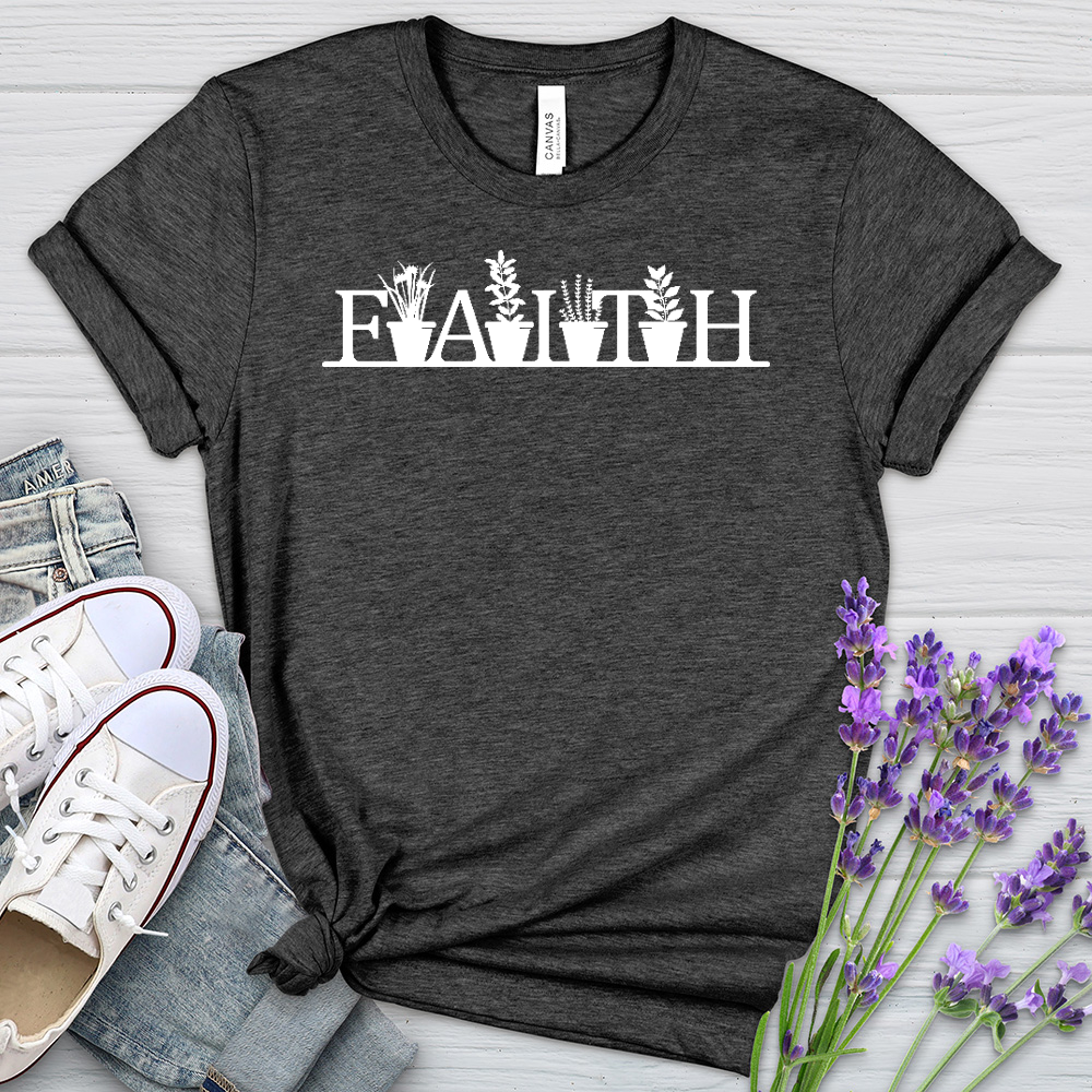 Faith Garden Letters Heathered Tee