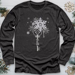 Faith Snowflake Key 2 Long Sleeve Tee