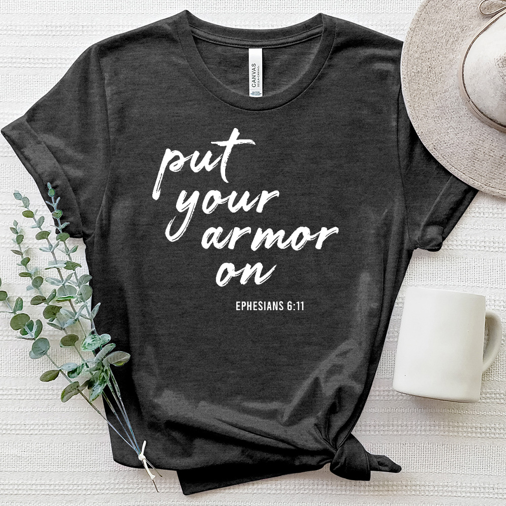 Put Your Prayer Armor On Heathered Tee