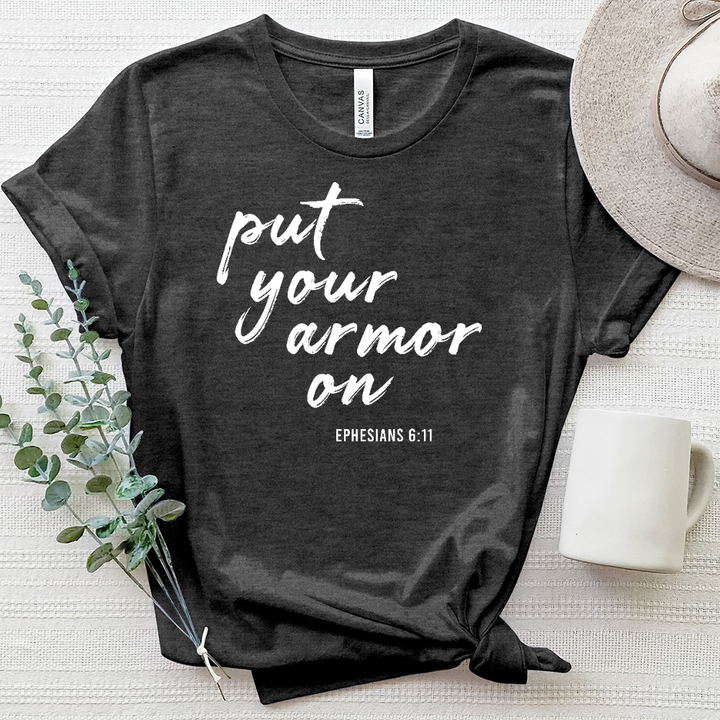 Put Your Prayer Armor On Heathered Tee