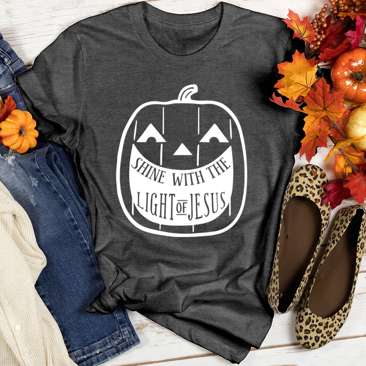 Light Of Jesus Pumpkin Heathered Tee