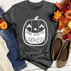 Light Of Jesus Pumpkin Heathered Tee