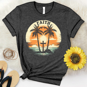 Faithful Sunset Heathered Tee