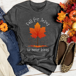 Falling Maple Leaves Heathered Tee