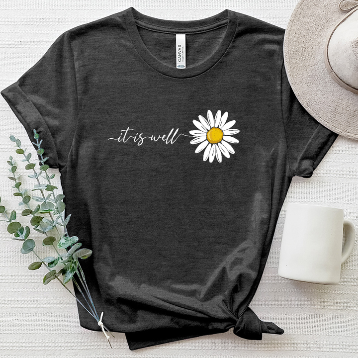 It is well Daisy Heathered Tee