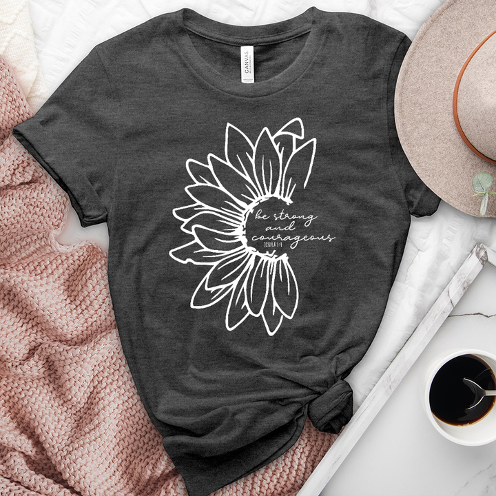 Be Strong and Courageous Joshua Heathered Tee