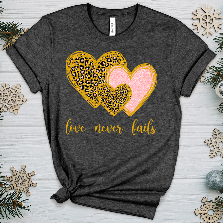 Love Never Fails V3 Heathered Tee