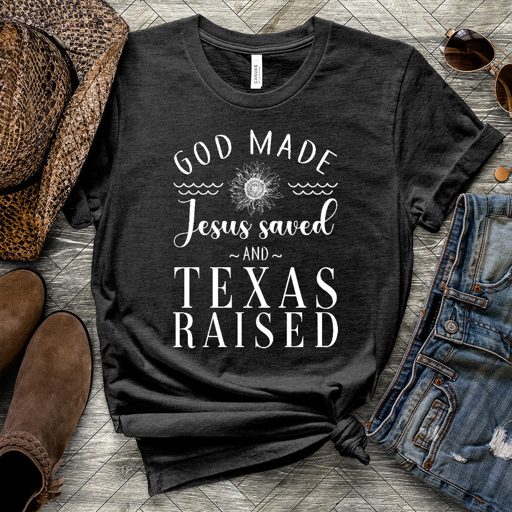 Jesus Saved Heathered Tee