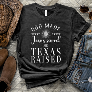 Jesus Saved Heathered Tee